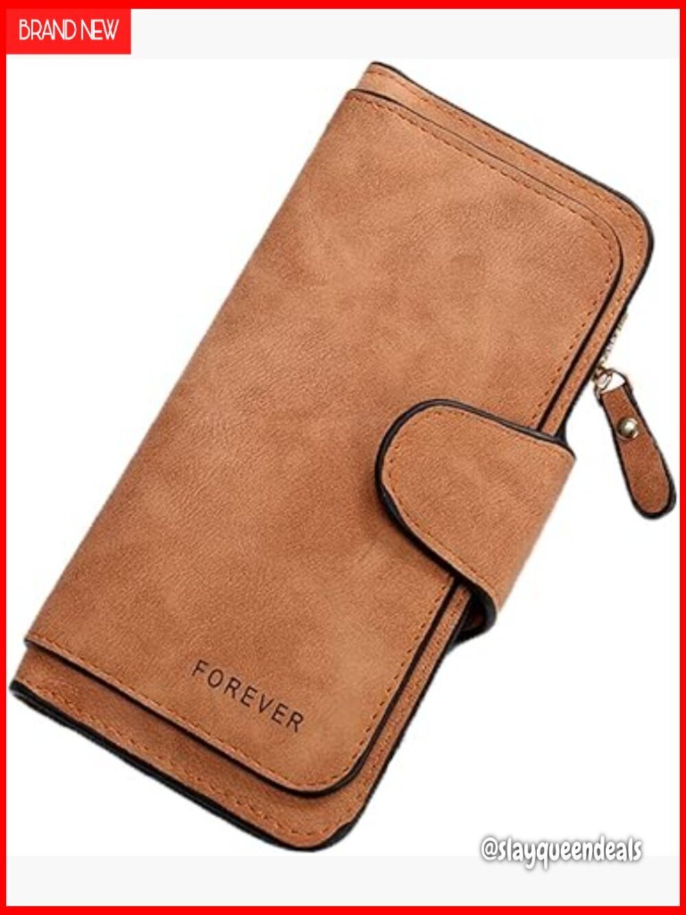 Long RFID Blocking Leather Wallet with ID Window, 14 Card Slots